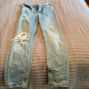 Abercrombie ultra high rise 90’s straight jean